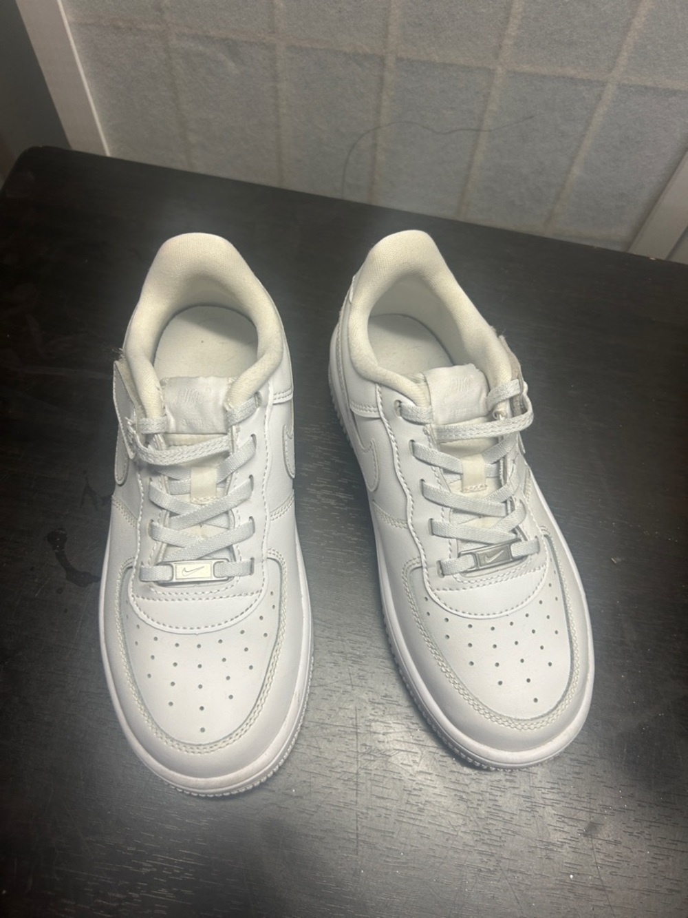 Nike Kids All-White Low-Top Sneakers